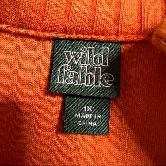 Wild Fable Women’s Orange Button Front Short Sleeve Romper Playsuit Size 1X - Picture 4 of 5